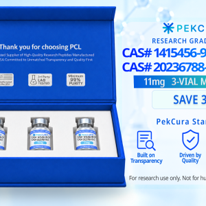 CAS # 415456-99-3 1mg and CAS # 2023788-19-2 10mg research grade peptide blend 3 pack with product label
