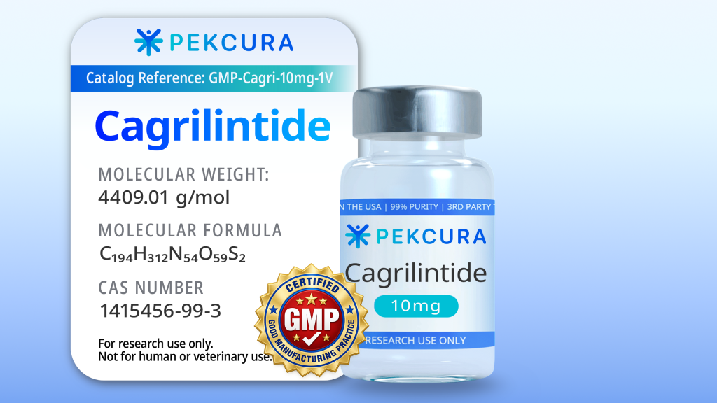 Cagrilintide 10mg research peptide vial with product label