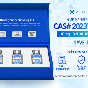 CAS # 2023788-19-2 10mg GMP manufactured peptide 3 pack with product label