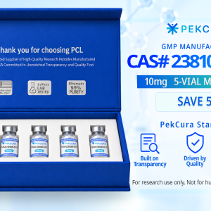 CAS# 2381089-83-2 10mg research peptide 5 pack with product label