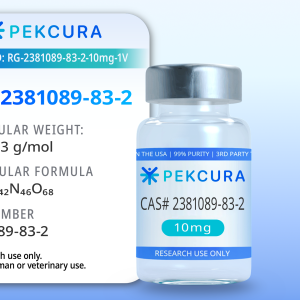 CAS# 2381089-83-2 10mg research grade peptide vial with product label