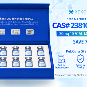 CAS# 2381089-83-2 30mg research peptide 10 pack with product label