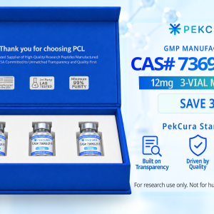 CAS # 736992-21-5 12mg GMP manufactured peptide 3 pack with product label
