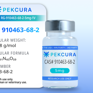 CAS # 910463-68-2 5mg research grade peptide vial with product label