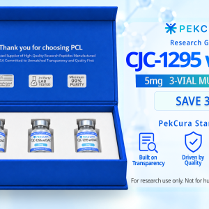 CJC-1295 with DAC 5mg research peptide 3 pack with product label