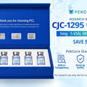 CJC-1295 with DAC 5mg research peptide 5 pack with product label
