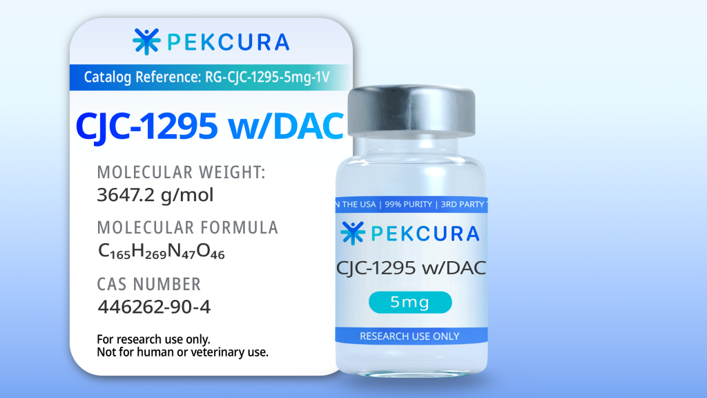 CJC-1295 with DAC 5mg research peptide vial with product label