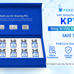 KPV 10mg GMP manufactured research peptide 10 pack with product label