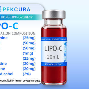 LIPO-C research grade solution in a 20mL vial with product label