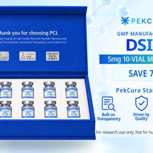 DSIP 5mg GMP manufactured research peptide 10 pack with product label