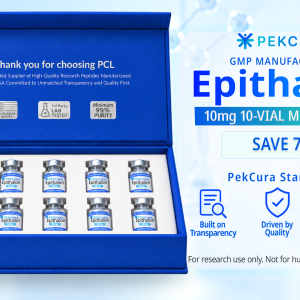 Epithalon 10mg GMP manufactured research peptide 10 pack with product label