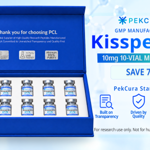 Kisspeptin 10mg GMP manufactured research peptide 10 pack with product label