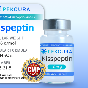 Kisspeptin 10mg GMP Manufactured research peptide vial with product label