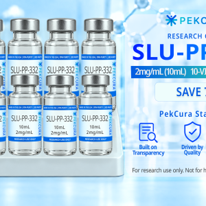 SLU-PP-332 2mg/mL research grade solution 10 10mL vial multipack with product label