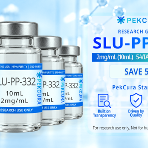 SLU-PP-332 2mg/mL research grade solution 5 10mL vial multipack with product label